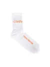 Heron Preston Ctnmb Long Socks In White Orange
