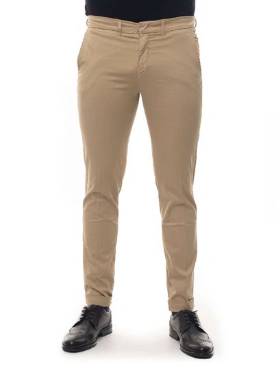 Fay Trousers With A Turn-up Cuff Beige Cotton Man