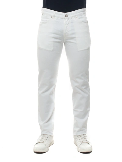Pt05 5 Pocket Denim Jeans White Cotton Man