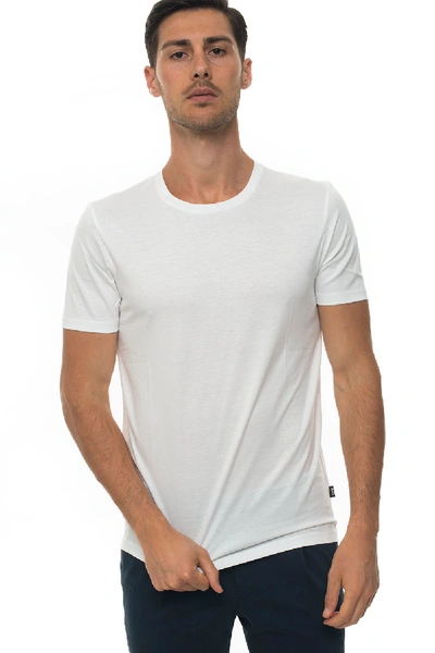 Hugo Boss Boss Round-necked T-shirt White Cotton Man