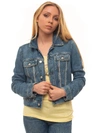 GUESS DENIM HARRINGTON JACKET LIGHT DENIM POLYESTER WOMAN