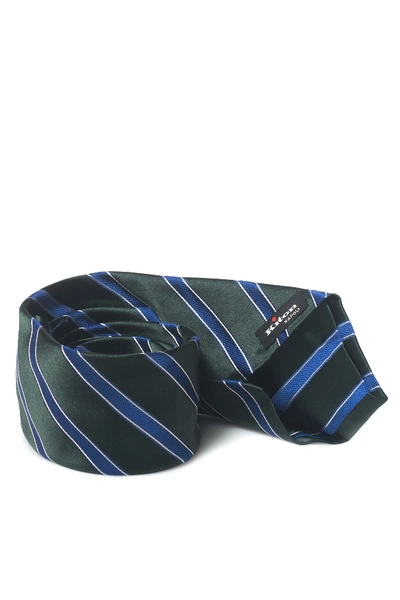 Kiton Tie In Verde-azzurro