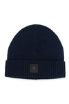 PEUTEREY SILLI_MANO2 BEANIE BLUE VISCOSE MAN