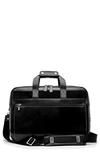 Bosca Stringer Leather Satchel In Black