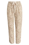 Caslonr Caslon Track Style Linen Pants In Beige Oyster Leopard Distress