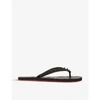 CHRISTIAN LOUBOUTIN CHRISTIAN LOUBOUTIN MEN'S BLACK LOUBI RUBBER FLIP-FLOPS,31329423