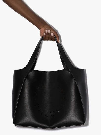 Stella Mccartney Black Faux Leather Tote Bag