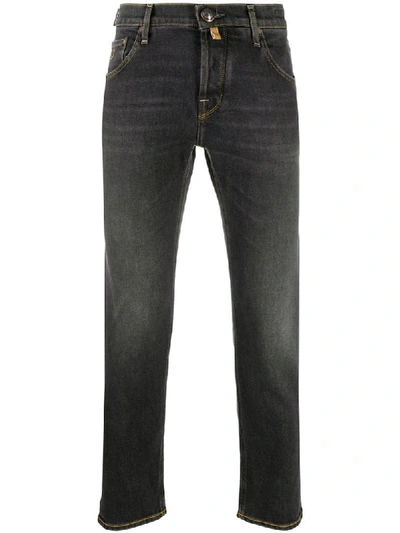 Jacob Cohen High Rise Straight-leg Jeans In Grey