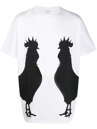 Loewe Rooster Oversize T-shirt In White