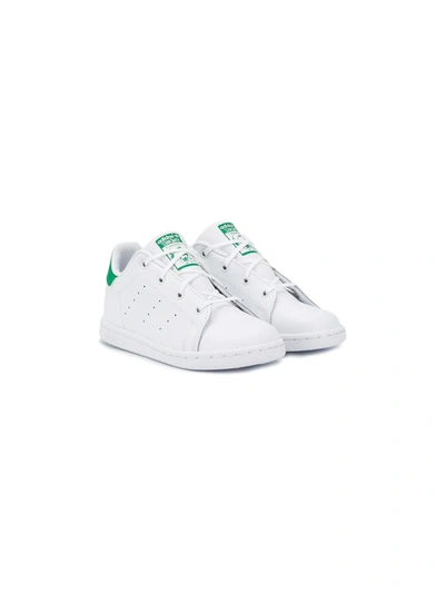 Adidas Originals Kids' Stan Smith Sneakers In Core White/ Green