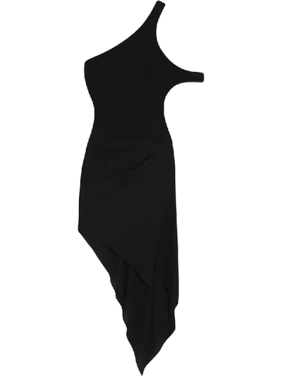Fenty Schulterfreies Kleid Mit Asymmetrischem Schnitt In Black
