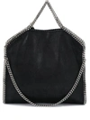 Stella Mccartney Black Large Chain Tote Handbag For Women In Black