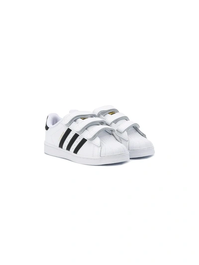 Adidas Originals Babies' Superstar Touch Strap Sneakers In White