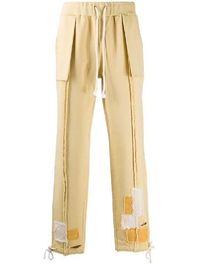 Val Kristopher Unfinished Drawstring Trousers In Yellow