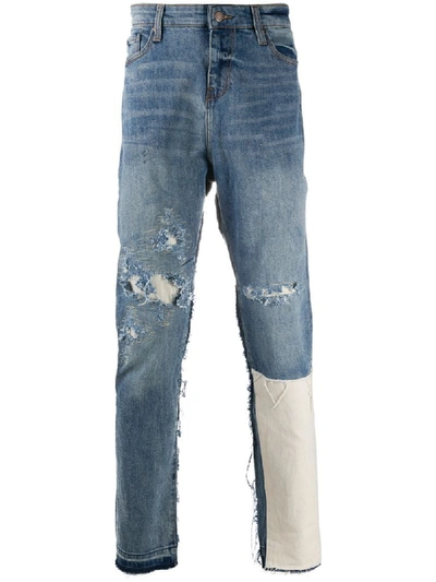 Val Kristopher Destroyed Asymmetric Jeans In Blue