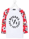 DIESEL CONTRASTING SLEEVES JERSEY TOP