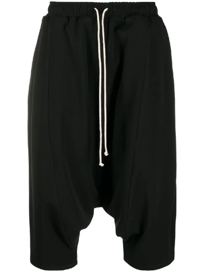 Alchemy Dropped-crotch Cropped Trousers In Black