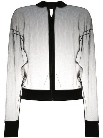 Alchemy Sheer Bomber Jacket In Black