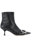 SERGIO ROSSI SR TWENTY BUCKLED ANKLE BOOTS