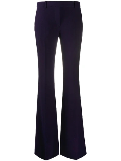 Alexander Mcqueen Tailored Bootcut Trousers In Blue