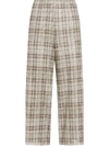 ALICE AND OLIVIA ELBA CHECKED WIDE-LEG TROUSERS