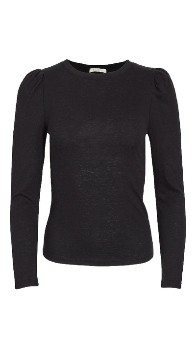 Z Supply Puff Long Sleeve Tee In Black