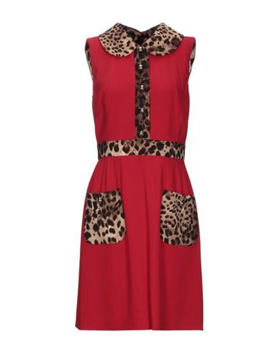 Dolce & Gabbana Short Dresses In Red