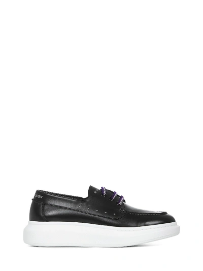 Alexander Mcqueen Chunky Rubber Sole Lace-up Shoes In Black/silver