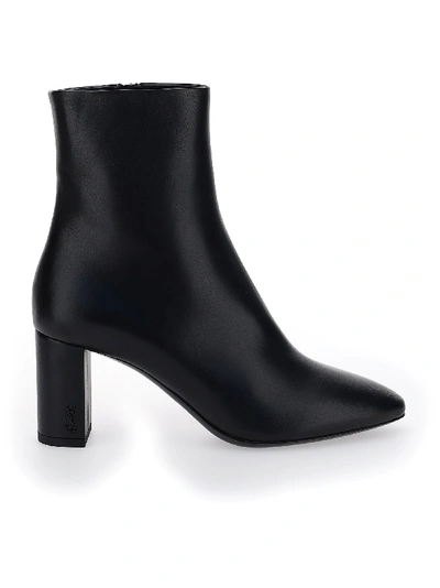 Saint Laurent Loulou Ankle Boots In Nero