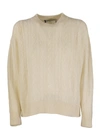 AGNONA MIXED POINTS CREW NECK CASHMERE AND SILK,11458750