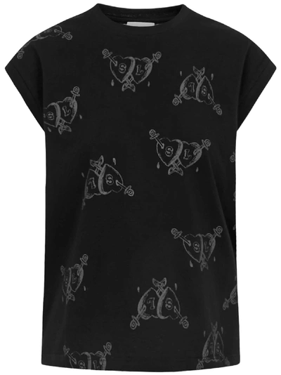 Saint Laurent Tank Top In Black/grey