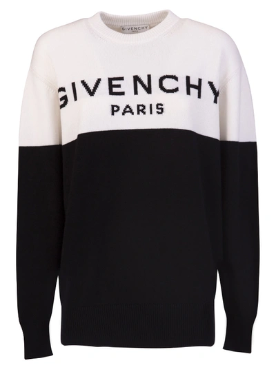Givenchy Two-tone Pullover In Nero