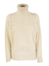 AGNONA CASHMERE TURTLENECK SWEATER MIXED POINTS,11458073