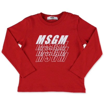 Msgm Babies' T-shirt In Rosso