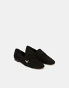 LAFAYETTE 148 SUEDE EVE LOAFER-BLACK