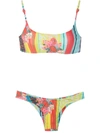 Amir Slama Printed Bikini Set In Multicolour