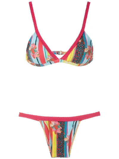 Amir Slama Printed Bikini Set In Multicolour