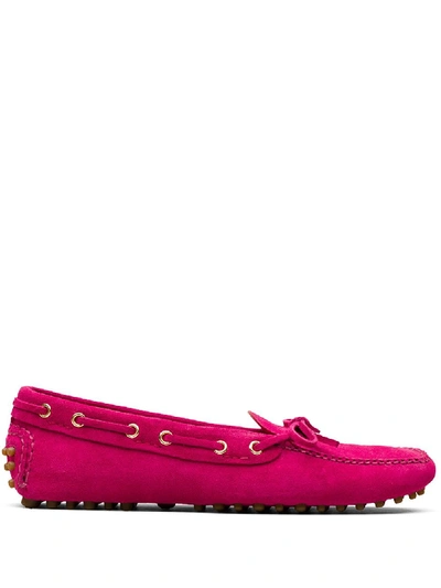 Car Shoe The Original Driver Eyelet Detail Loafers In Pink