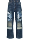 CHILDREN OF THE DISCORDANCE STRAIGHT-LEG PATCHWORK JEANS