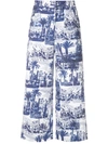 ANDREA MARQUES CROPPED-HOSE MIT PRINT