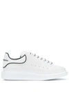 Alexander Mcqueen White Sneakers With Logo Lettering On The Rear And Oversize Sole In Leather Man In White