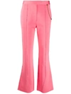 Givenchy Crop Flared Trousers In Pink In Pink