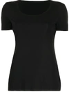 Wolford Logo Round-necked T-shirt In Black