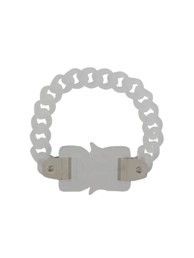 Alyx Buckled Chain-link Bracelet In White