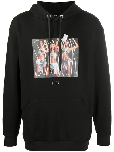 Throwback 1997 Print Hoodie In Black