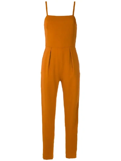 Andrea Marques Straight Neck Jumpsuit In Orange