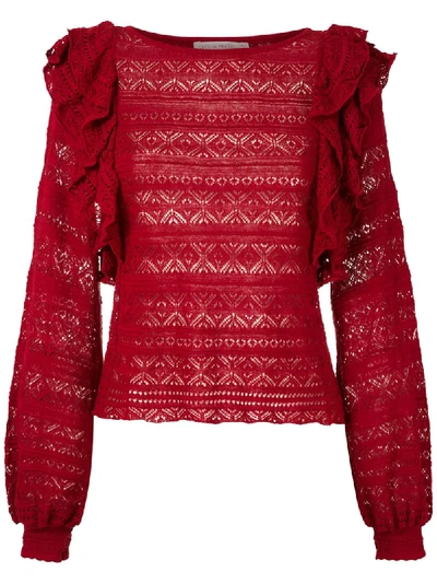 Cecilia Prado Knitted Melissa Blouse In Red