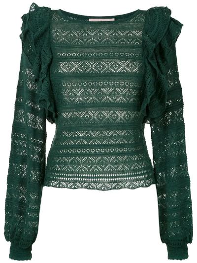 Cecilia Prado Knitted Melissa Blouse In Green