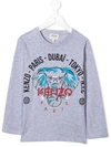 KENZO ELEPHANT PRINT COTTON T-SHIRT