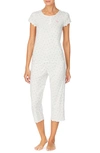 LAUREN RALPH LAUREN FLUTTER SLEEVE CAPRI PAJAMAS,LN92002